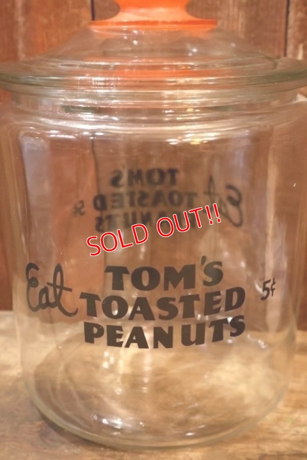 画像3: dp-251008-30 TOM'S TOASTED PEANUTS 1940's GLASS JAR