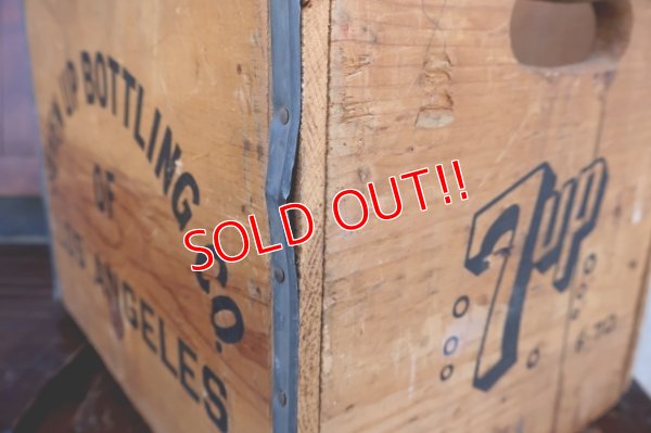 画像13: dp-260106-08 SEVEN UP BOTTLING CO. OF LOS ANGELS 7 Up / 1970's Wood Box