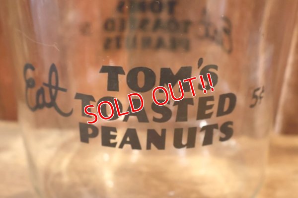 画像2: dp-251008-30 TOM'S TOASTED PEANUTS 1940's GLASS JAR