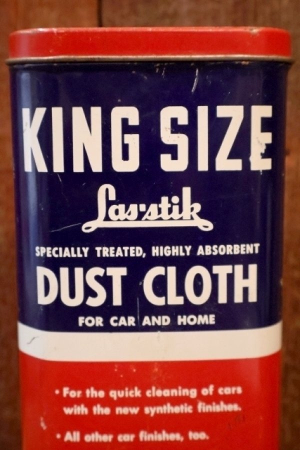 画像2: dp-260106-04 The Las-Stik Manufacturing Co. 1950's KING SIZE DUST CLOTH CAN