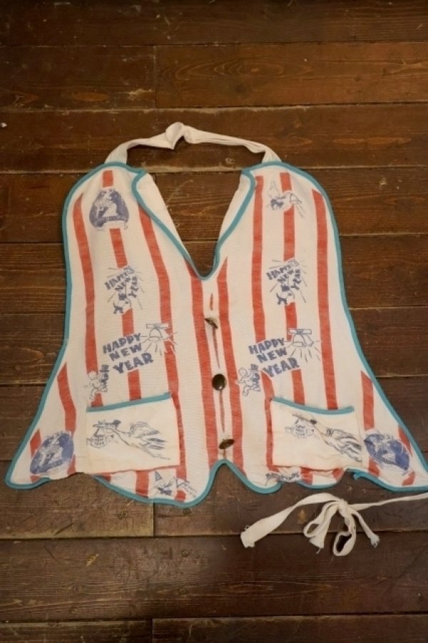 画像1: dp-251010-15 Unknown HAPPY NEW YEAR Kids Apron