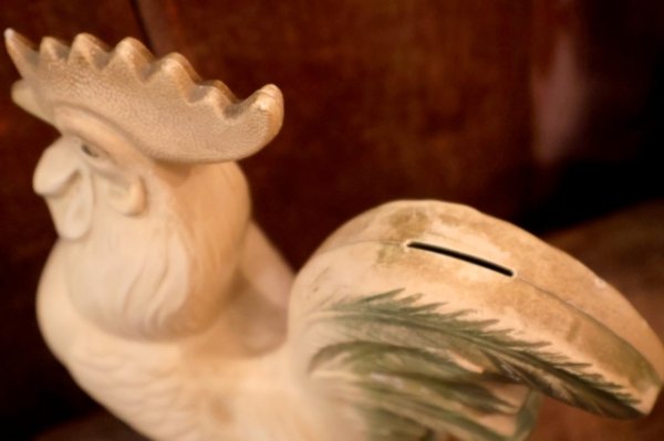画像7: dp-160309-12 KNICKERBOCKER 1950's Rooster Plastic Coin Bank