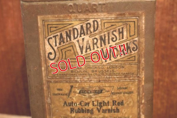 画像3: dp-251008-87 STANDARD VARNISH WORKS 1910's-1920's Auto-Car Light Red Rubbing Vanish Can