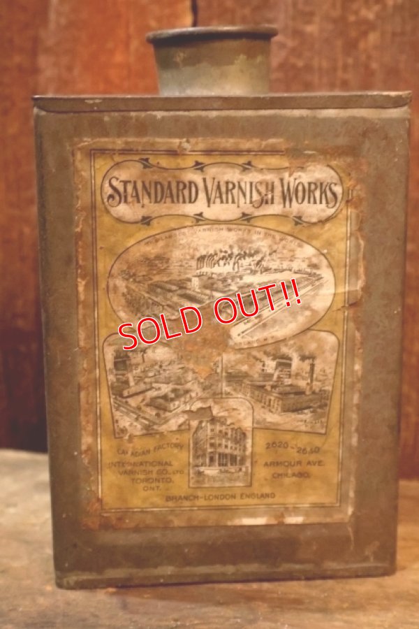 画像4: dp-251008-87 STANDARD VARNISH WORKS 1910's-1920's Auto-Car Light Red Rubbing Vanish Can
