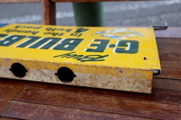 画像8: dp-260204-57 GENERAL ELECTRIC / 1940's-1950's GE BULBS W-sided Metal Sign