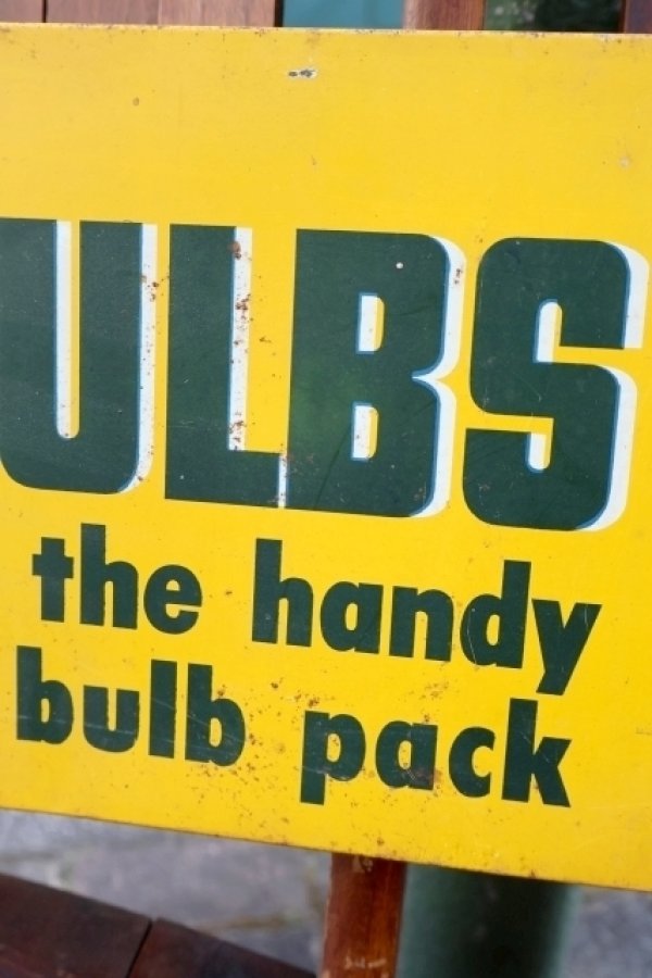 画像3: dp-260204-57 GENERAL ELECTRIC / 1940's-1950's GE BULBS W-sided Metal Sign