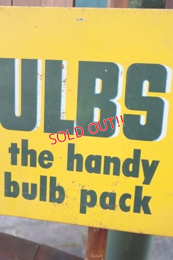 画像3: dp-260204-57 GENERAL ELECTRIC / 1940's-1950's GE BULBS W-sided Metal Sign