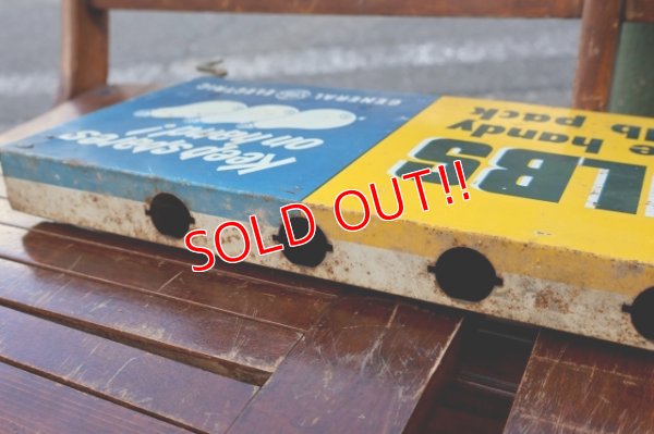 画像9: dp-260204-57 GENERAL ELECTRIC / 1940's-1950's GE BULBS W-sided Metal Sign