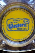 dp-260204-60 THE BEST Western MOTELS VINTAGE GLASS ASHTRAY