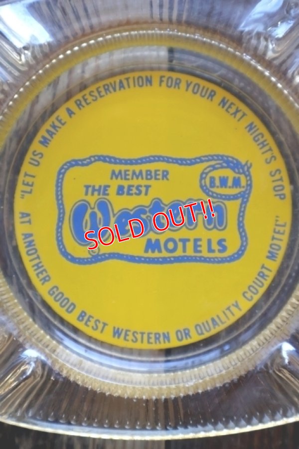 画像1: dp-260204-60 THE BEST Western MOTELS VINTAGE GLASS ASHTRAY