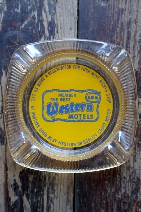 画像2: dp-260204-60 THE BEST Western MOTELS VINTAGE GLASS ASHTRAY