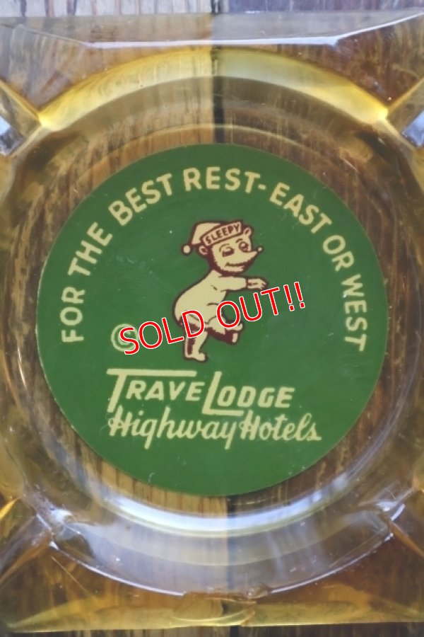 画像1: dp-260204-60 TRAVELODGE VINTAGE GLASS ASHTRAY