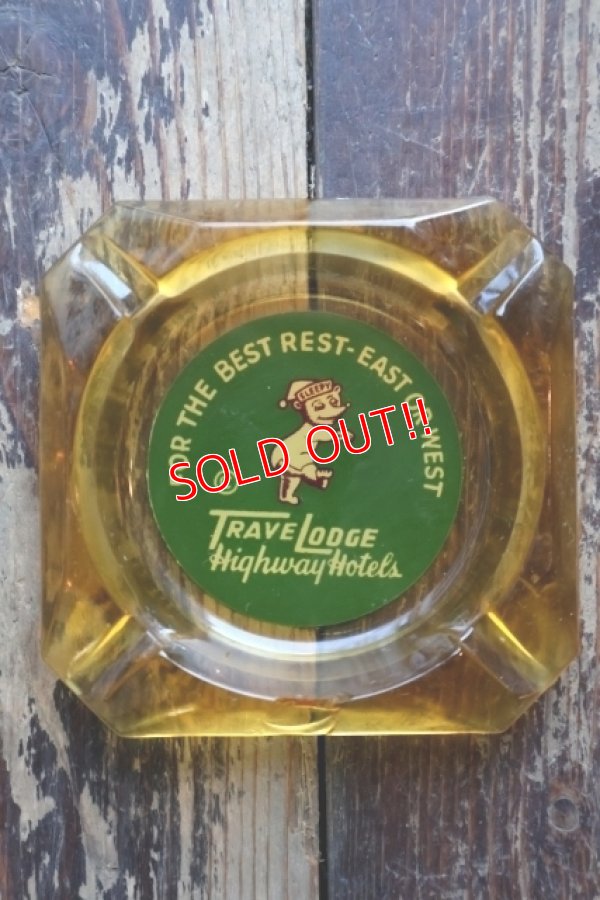 画像2: dp-260204-60 TRAVELODGE VINTAGE GLASS ASHTRAY