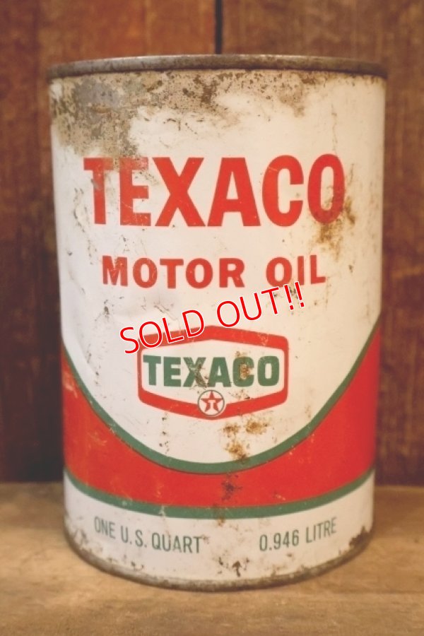画像1: dp-260204-109 TEXACO / MOTOR OIL ONE U.S. QUART CAN
