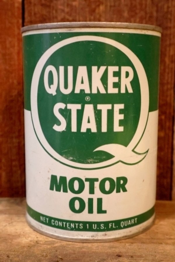 画像1: dp-260204-86 QUAKER STATE 1950's-1960's MOTOR OIL ONE U.S. QUART CAN