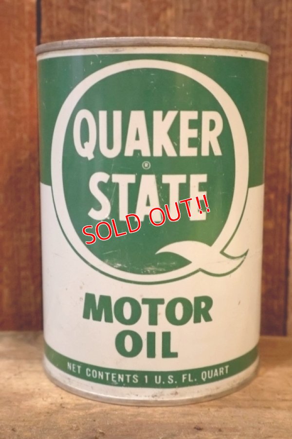 画像1: dp-260204-86 QUAKER STATE 1950's-1960's MOTOR OIL ONE U.S. QUART CAN