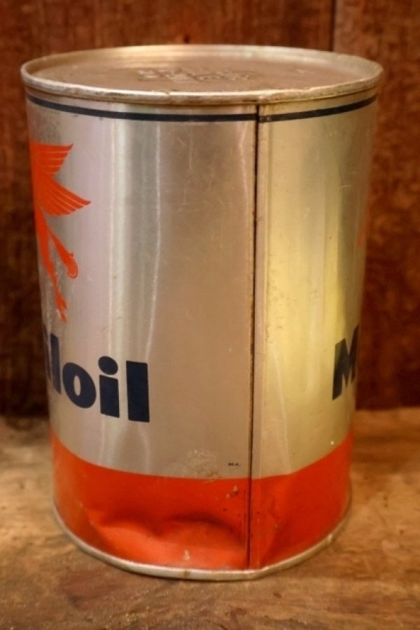 画像4: dp-260204-87 Mobil Mobiloil 1950's-1960's ONE U.S. QUART CAN