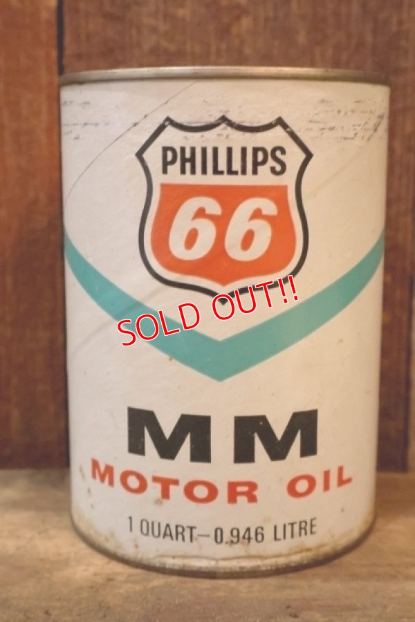 画像1: dp-260204-89 DU PONT / PHILLIPS 66 / MM MOTOR OIL ONE U.S. QUART CAN
