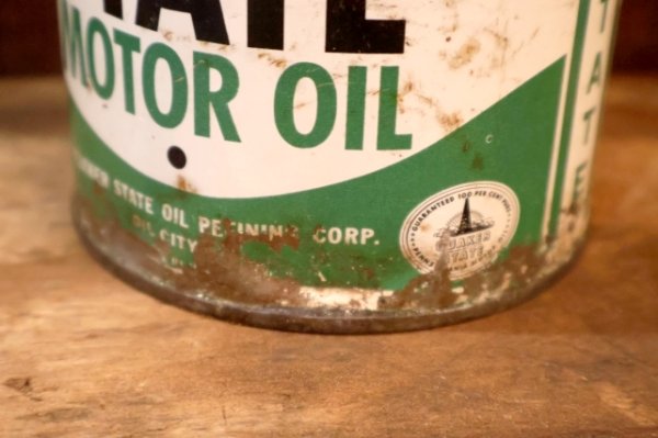 画像2: dp-260204-105 QUAKER STATE MOTOR OIL 1940's ONE U.S. QUART CAN