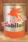 dp-260204-87 Mobil Mobiloil 1950's-1960's ONE U.S. QUART CAN