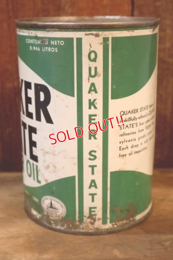 画像3: dp-260204-105 QUAKER STATE MOTOR OIL 1940's ONE U.S. QUART CAN