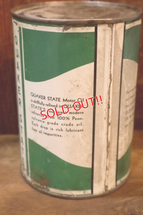 画像5: dp-260204-105 QUAKER STATE MOTOR OIL 1940's ONE U.S. QUART CAN