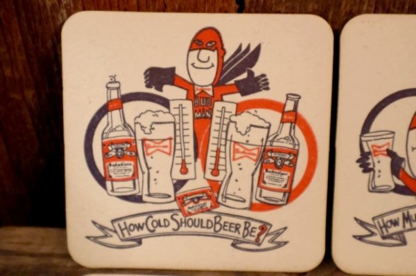 画像2: ct-200101-28 Budweiser / BUD MAN 1970's-1980's Coaster Set