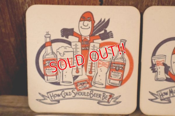 画像2: ct-200101-28 Budweiser / BUD MAN 1970's-1980's Coaster Set