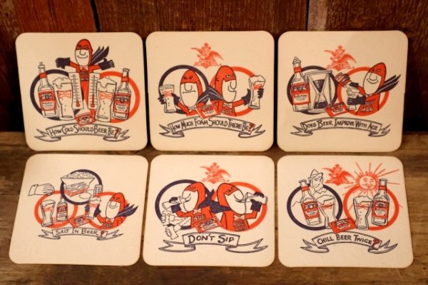 画像1: ct-200101-28 Budweiser / BUD MAN 1970's-1980's Coaster Set