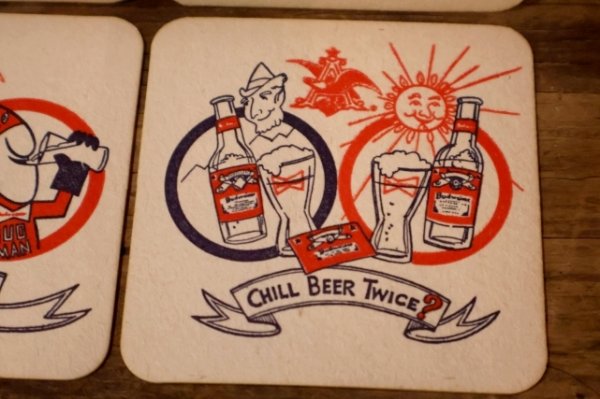 画像7: ct-200101-28 Budweiser / BUD MAN 1970's-1980's Coaster Set