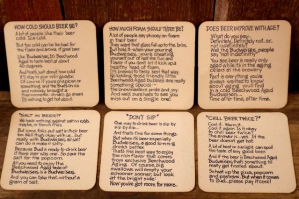 画像8: ct-200101-28 Budweiser / BUD MAN 1970's-1980's Coaster Set