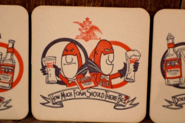 画像3: ct-200101-28 Budweiser / BUD MAN 1970's-1980's Coaster Set