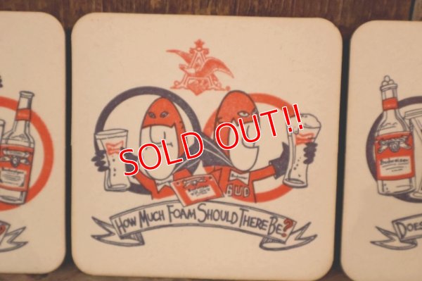 画像3: ct-200101-28 Budweiser / BUD MAN 1970's-1980's Coaster Set