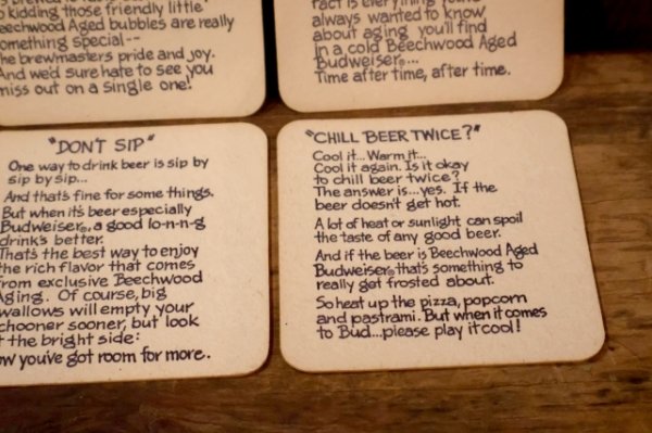 画像10: ct-200101-28 Budweiser / BUD MAN 1970's-1980's Coaster Set