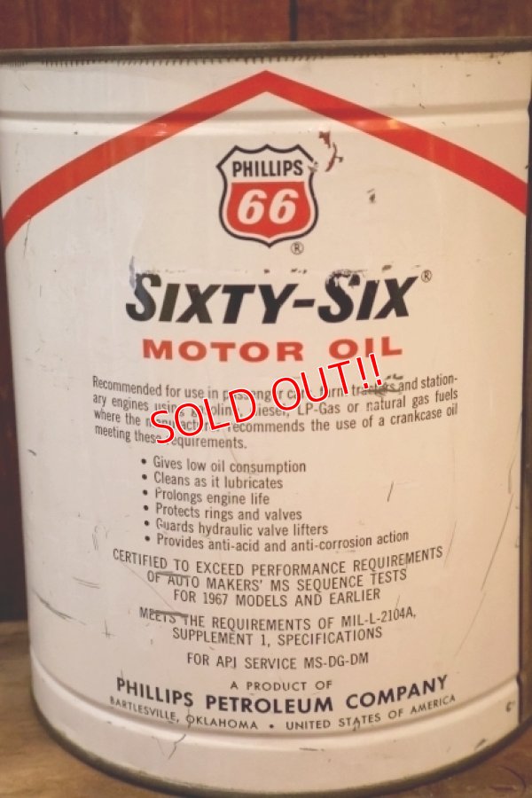 画像3: dp-260204-92 PHILLIPS 66 SIXTY-SIX MOTOR OIL ONE U.S. GALLON CAN