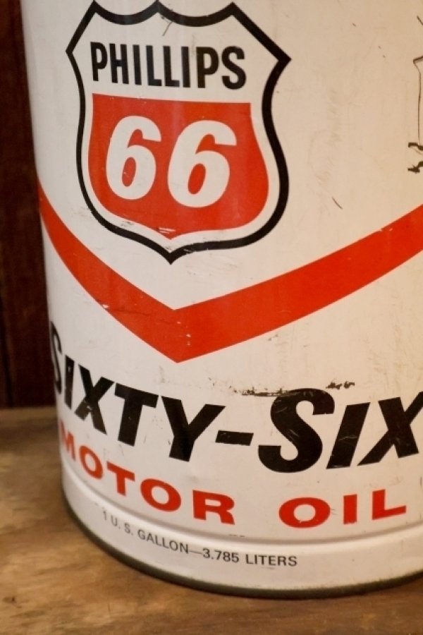 画像2: dp-260204-92 PHILLIPS 66 SIXTY-SIX MOTOR OIL ONE U.S. GALLON CAN