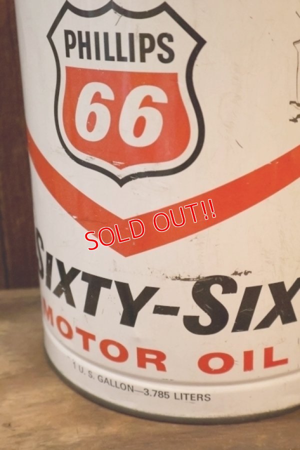 画像2: dp-260204-92 PHILLIPS 66 SIXTY-SIX MOTOR OIL ONE U.S. GALLON CAN