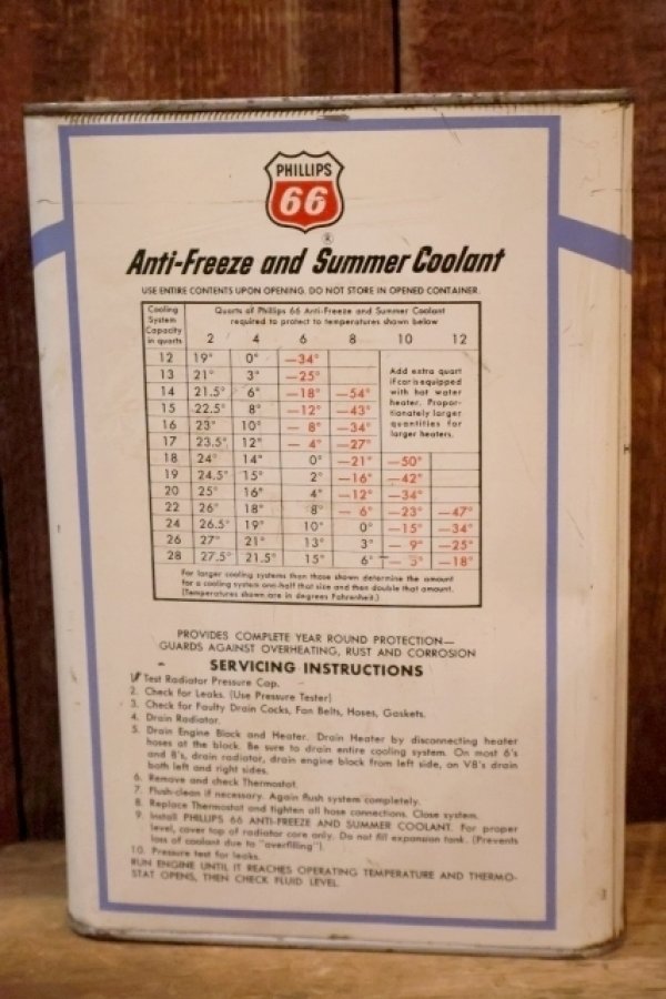 画像5: dp-260204-72 PHILLIPS 66 Anti-Freeze and Summer Coolant ONE U.S. GALLON CAN