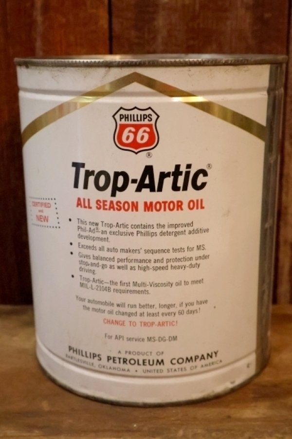 画像3: dp-260204-36 PHILLIPS 66 Trop-Artic ALL SEASON MOTOR OIL ONE U.S. GALLON CAN