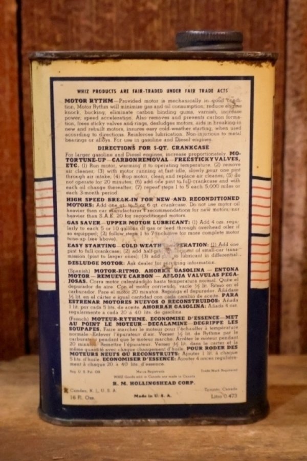 画像5: dp-260204-25 Whiz MOTOR RYTHM 1950's TUNE-UP FORMULA 16 FL.OZ. CAN