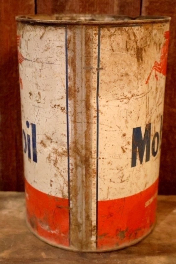 画像6: dp-260204-71 Mobil Mobiloil 1940's-1950's 5 U.S. QUARTS CAN