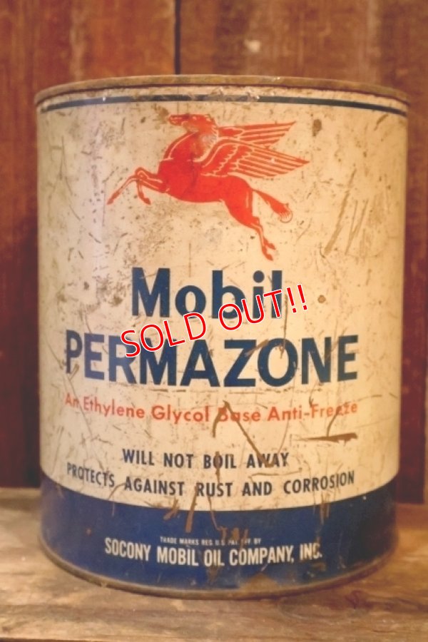 画像1: dp-260204-65 Mobil PERMAZONE 1950's ONE U.S. GALLON CAN
