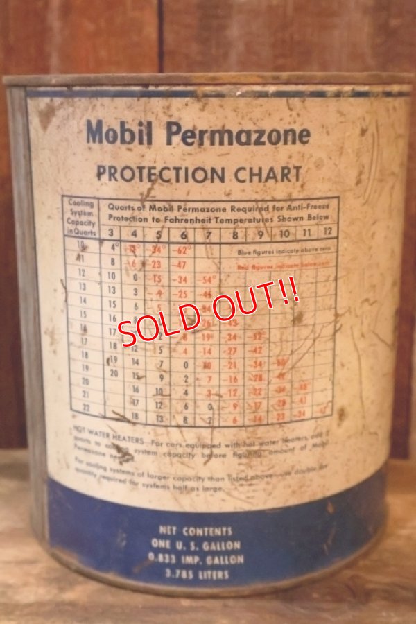 画像3: dp-260204-65 Mobil PERMAZONE 1950's ONE U.S. GALLON CAN