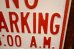 画像3: dp-260204-08 NO PARKING 8 A.M. TO 4 P.M. STEEL EMBOSSED STREET ROAD SIGN (3)