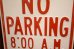 画像3: dp-260204-08 NO PARKING 8 A.M. TO 4 P.M. STEEL EMBOSSED STREET ROAD SIGN (3)