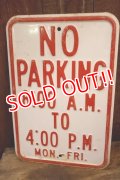 dp-260204-08 NO PARKING 8 A.M. TO 4 P.M. STEEL EMBOSSED STREET ROAD SIGN
