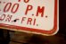 画像4: dp-260204-08 NO PARKING 8 A.M. TO 4 P.M. STEEL EMBOSSED STREET ROAD SIGN (4)