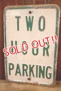 dp-260204-08 TWO HOUR PARKING STEEL EMBOSSED STREET ROAD SIGN