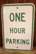 画像1: dp-260204-08 ONE HOUR PARKING STEEL EMBOSSED STREET ROAD SIGN (1)