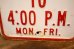 画像4: dp-260204-08 NO PARKING 8 A.M. TO 4 P.M. STEEL EMBOSSED STREET ROAD SIGN (4)